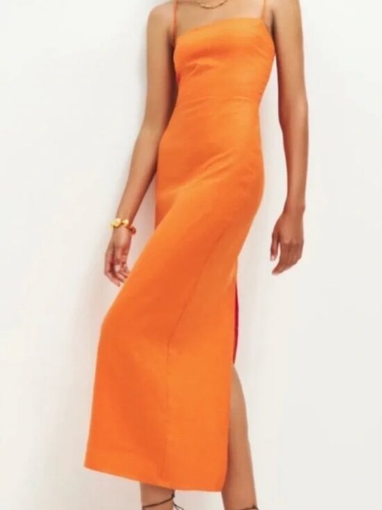 Reformation Dresses & Skirts - Reformation Frankie Linen Dress in Citrus - Size 4